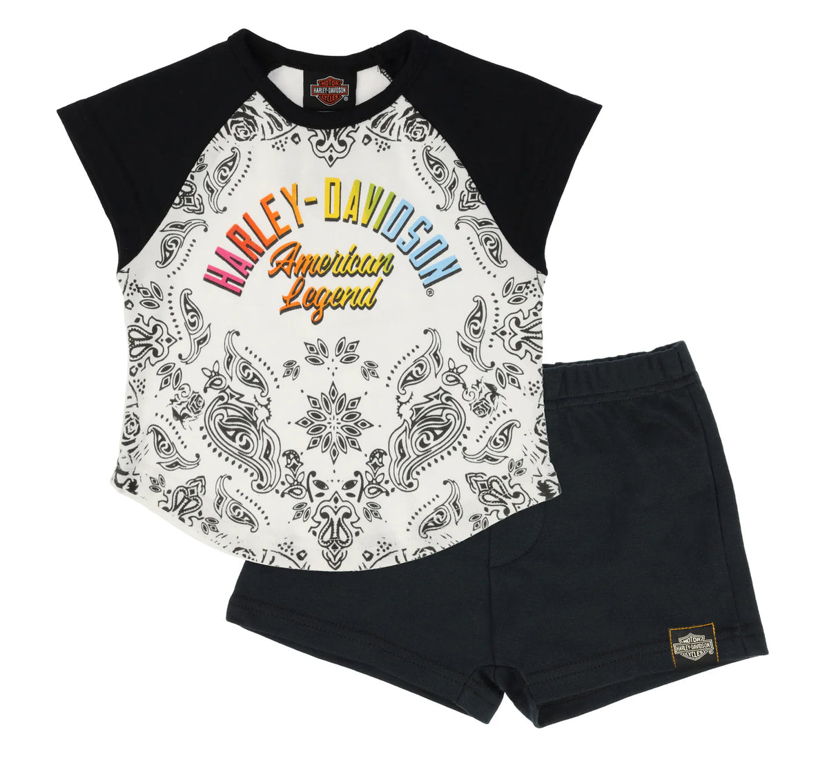 Harley-Davidson Girls Short & Shirt Set "Paisley"