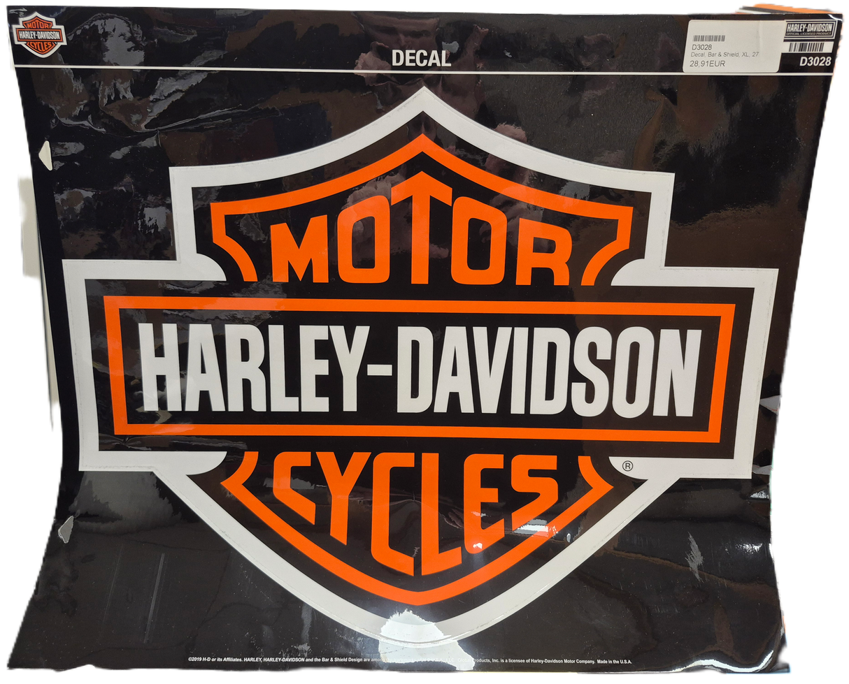 Harley-Davidson Decal, Bar & Shield, XL, 27