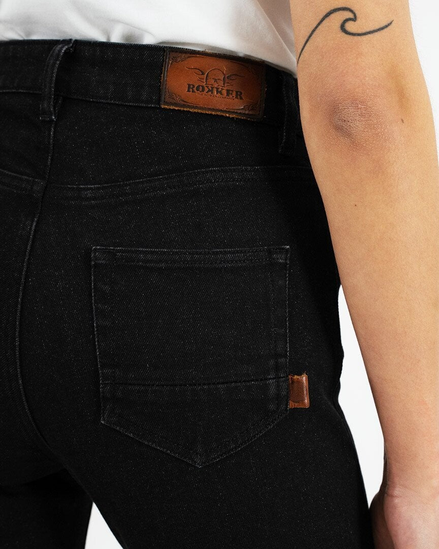 Rokker - Damen Motorradjeans "Rokkertech High Waist Black" 2414