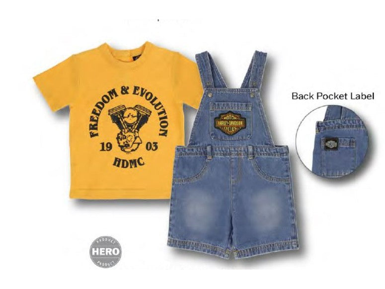 Harley-Davidson Boy T-Shirt & Latzhose Set