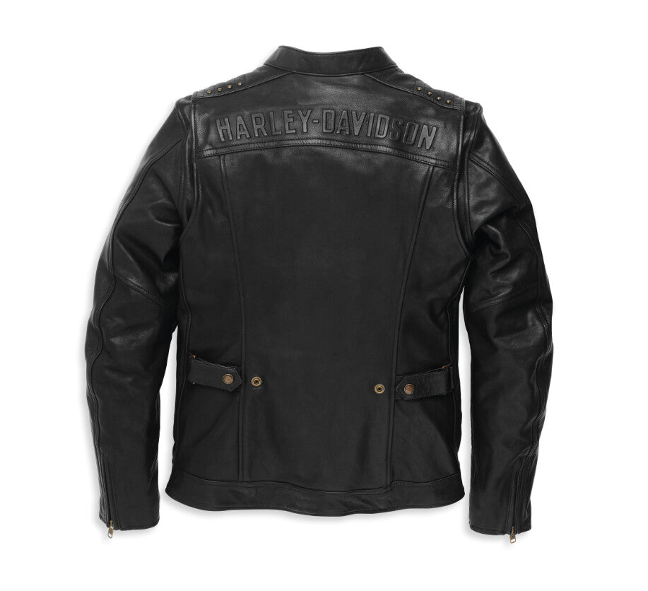 HARLEY-DAVIDSON ® Motorradjacke - "Electra Mandarin Collar Studded Leather " Women