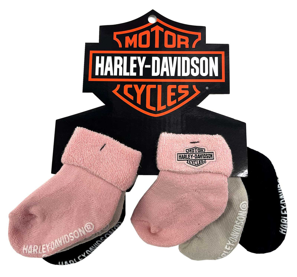 Harley-Davidson Infant Girls Socks 3 Pairs