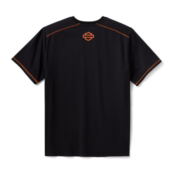 Harley-Davidson TEE-KNIT,BLACK/ORANGE HEATHER