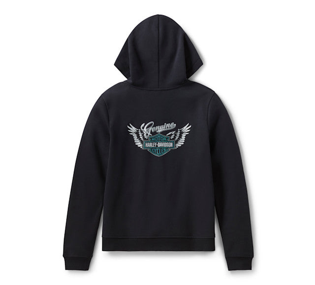 Harley-Davidson Women's Winged Bling Full Zip Hoodie