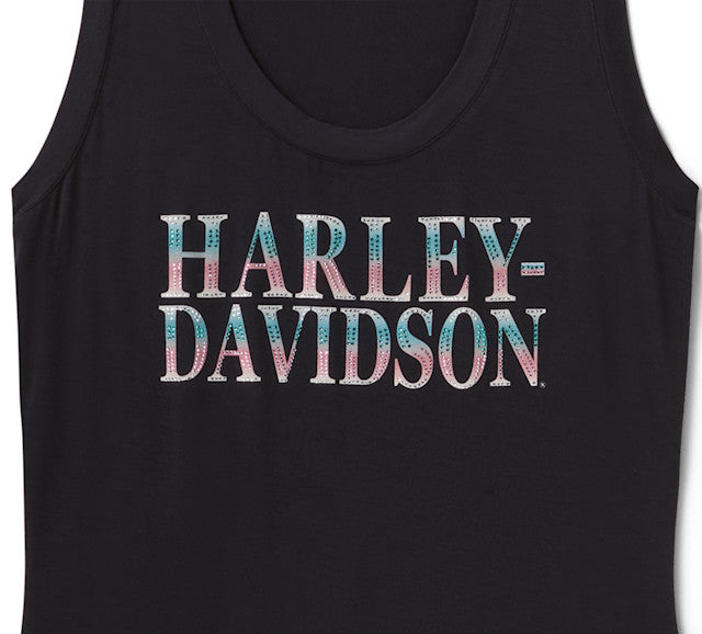 Harley-Davidson Women's Ombre Bling Tank - Harley Black
