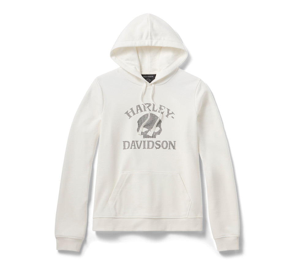 Willie G Skull Bling Pullover-Hoodie für Damen - Cloud Dancer