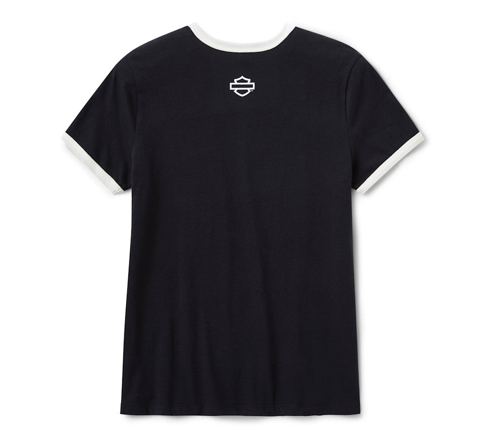 Screamin' Eagle Drop H Ringer T-Shirt für Damen