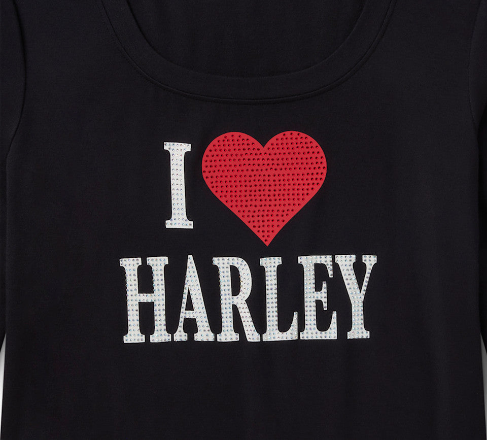 Harley-Davidson Damenlongsleeve "I love Harley"