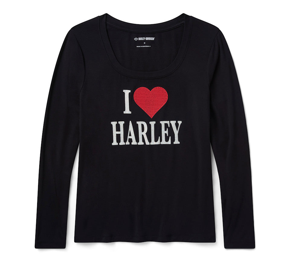 Harley-Davidson Damenlongsleeve "I love Harley"