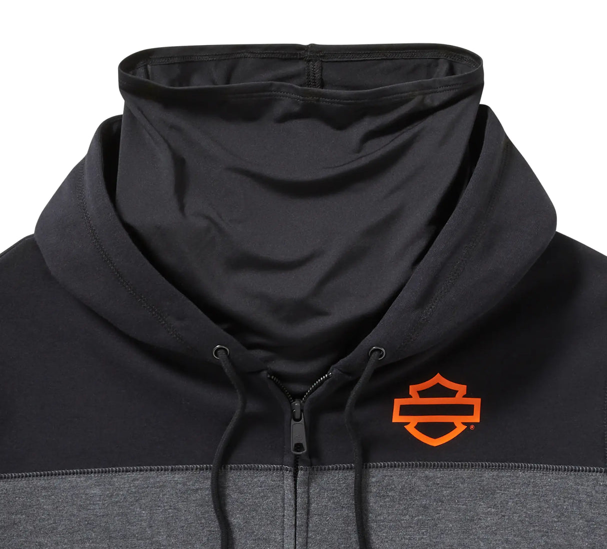 Harley-Davidson Zip Hoodie H-D Tech Gaiter schwarz/grau