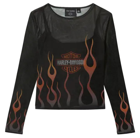 Harley-Davidson Damen Meshtop "Flames for Days"