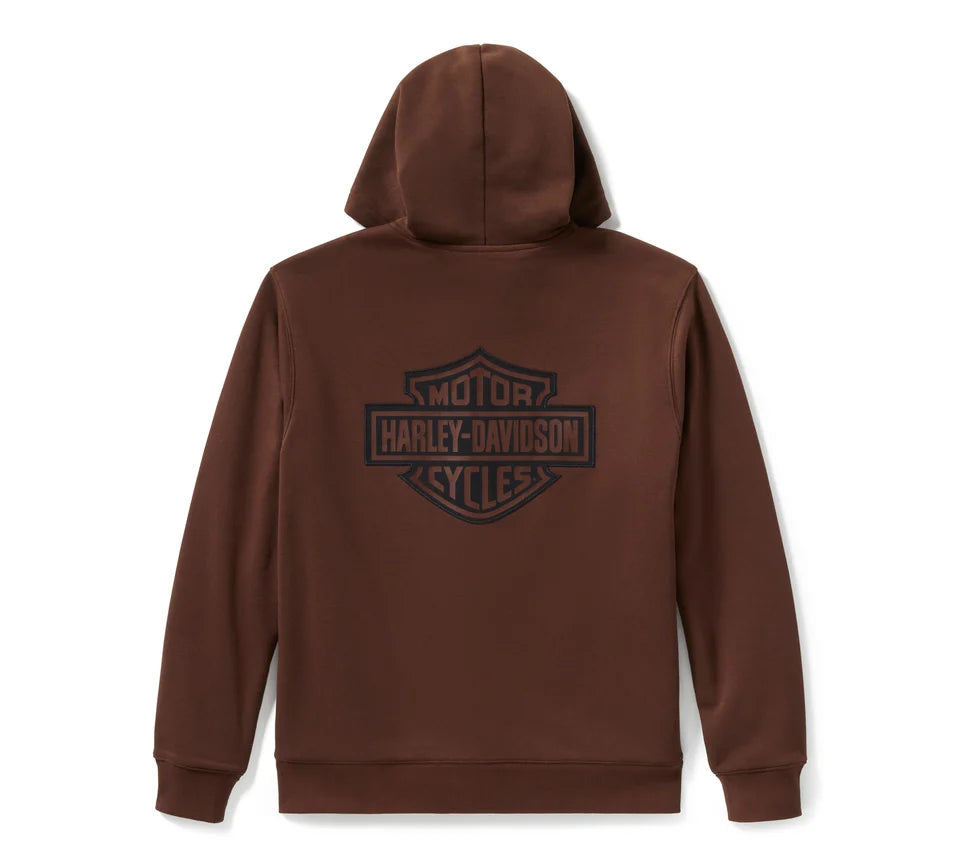 Harley-Davidson Plaid Lined Zip Hoodie - Coffee
