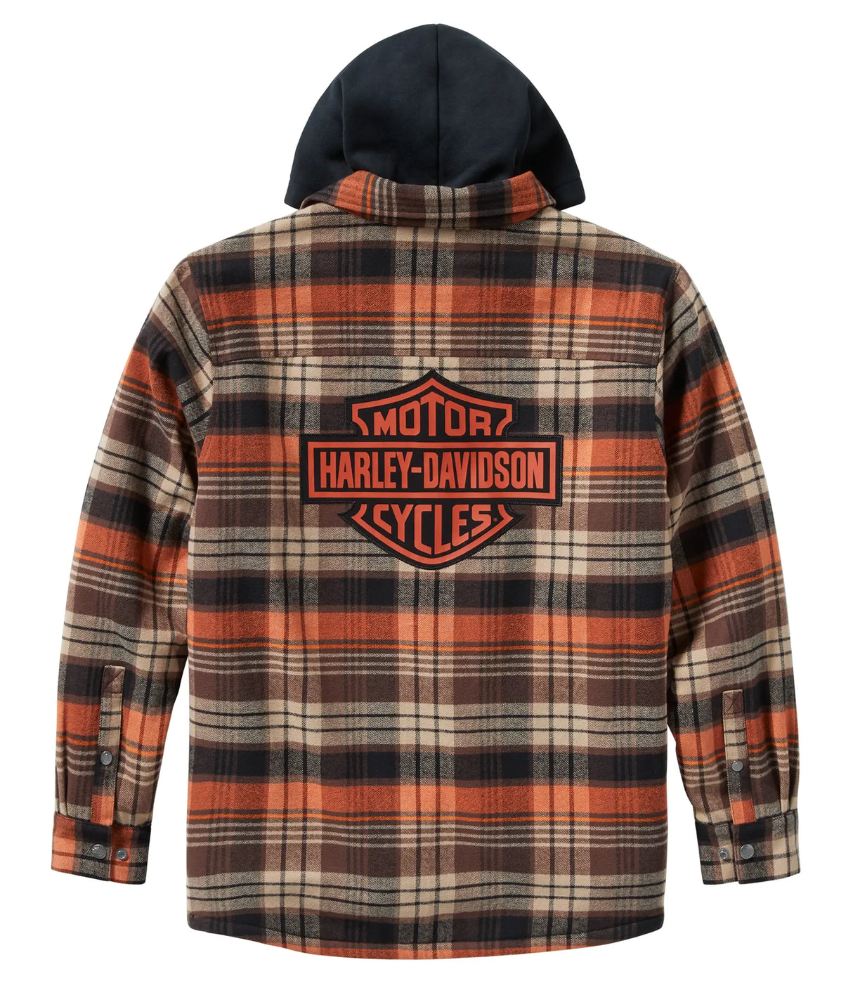 Harley-Davidson Shirt Jacket Bar & Shield Hooded Black/Brown