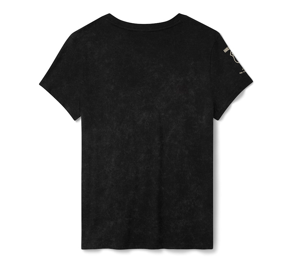 H-D Route 66 Foil Legendary Short Sleeve V-Neck T-Shirt für Damen