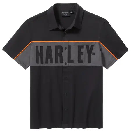 Harley-Davidson Kurzarmhemd Essential Mechanics schwarz/grau