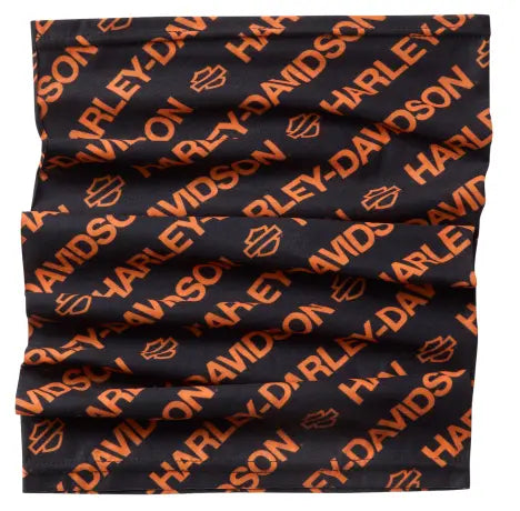 Harley-Davidson Neck Gaiter H-D Tech Allover Druck schwarz/orange