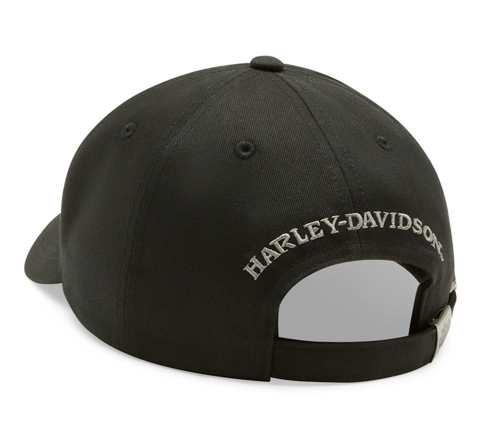 Women's Willie G Bling Skull Ballcap - Harley Black