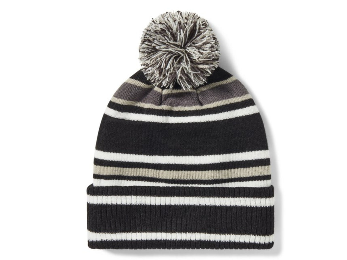 Harley-Davidson Stripe Pom Beanie – schwarz