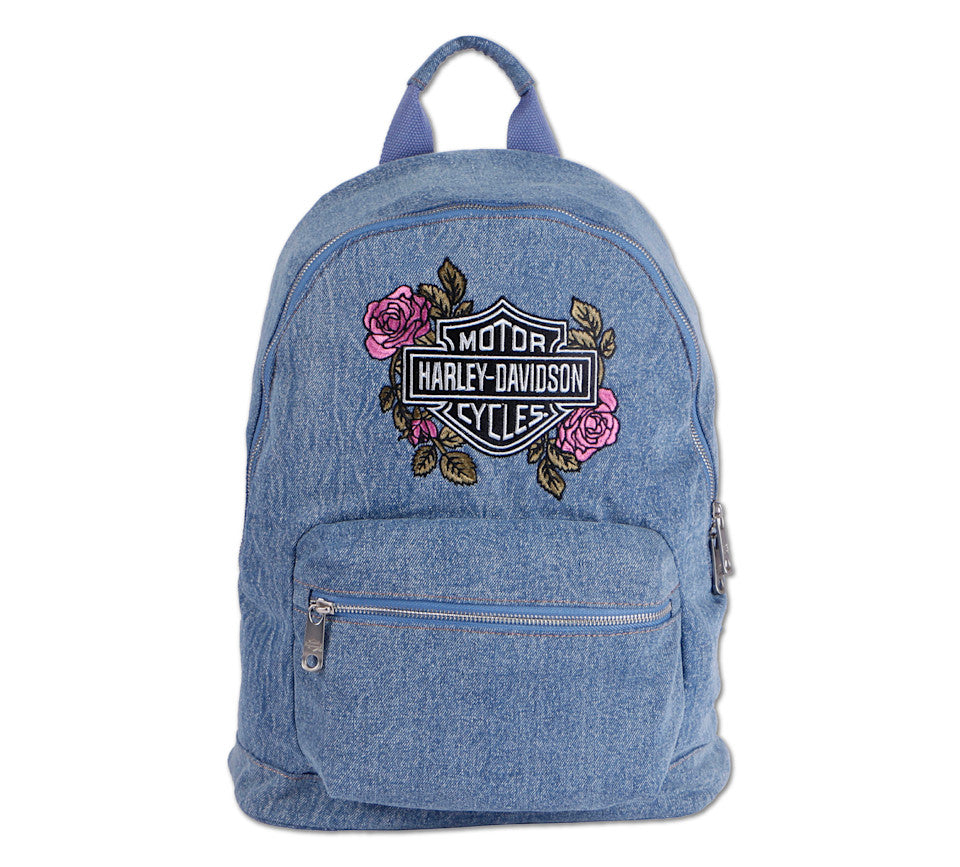 Harley Davidson Rucksack "Blue Denim & Roses"