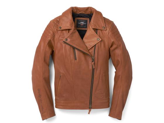 Harley-Davidson Damen Lederjacke "Bezel Biker Collar Tortoise"