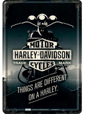 Harley-Davidson Metall Postkarte