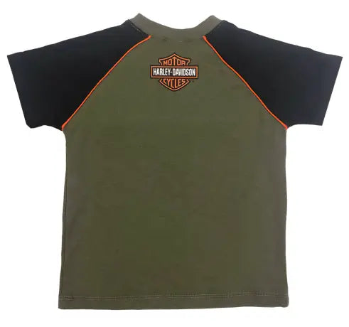 Harley-Davidson Kinder T-Shirt Reglan Camo grün/schwarz