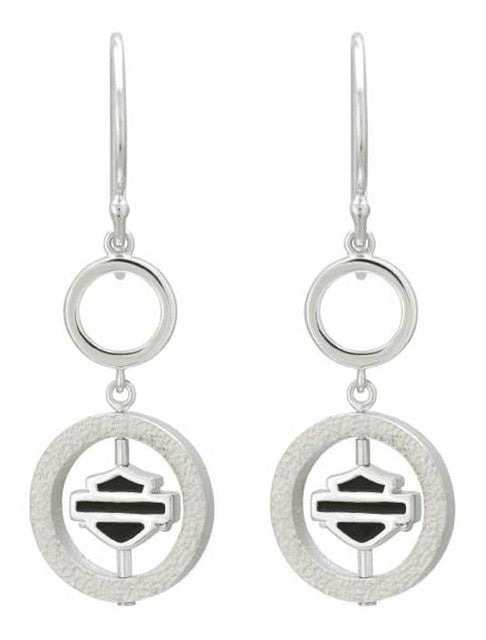 Harley-Davidson Ohrhänger Sterlingsilber „B&S Circle Spinner“
