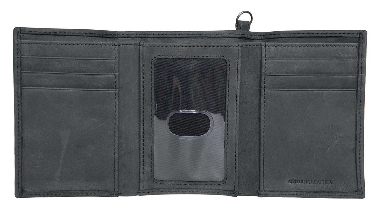 Harley-Davidson Geldbeutel Trifold Rubber Patch Black