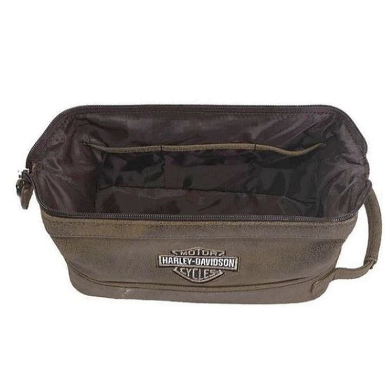 Harley-Davidson Leder Kosmetik Tasche