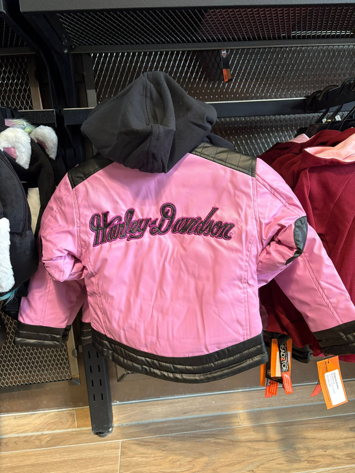 Harley-Davidson PU Lederjacke Girls Pink