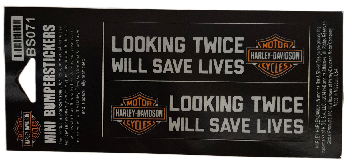 Harley-Davidson Bumpersticker, Looking Twice, SM, 2 per sheet Nr.37