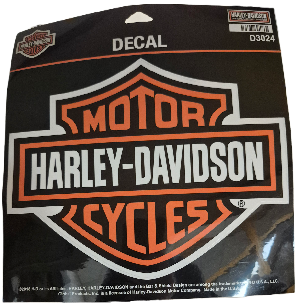 Harley-Davidson Decal, Bar & Shield, LG