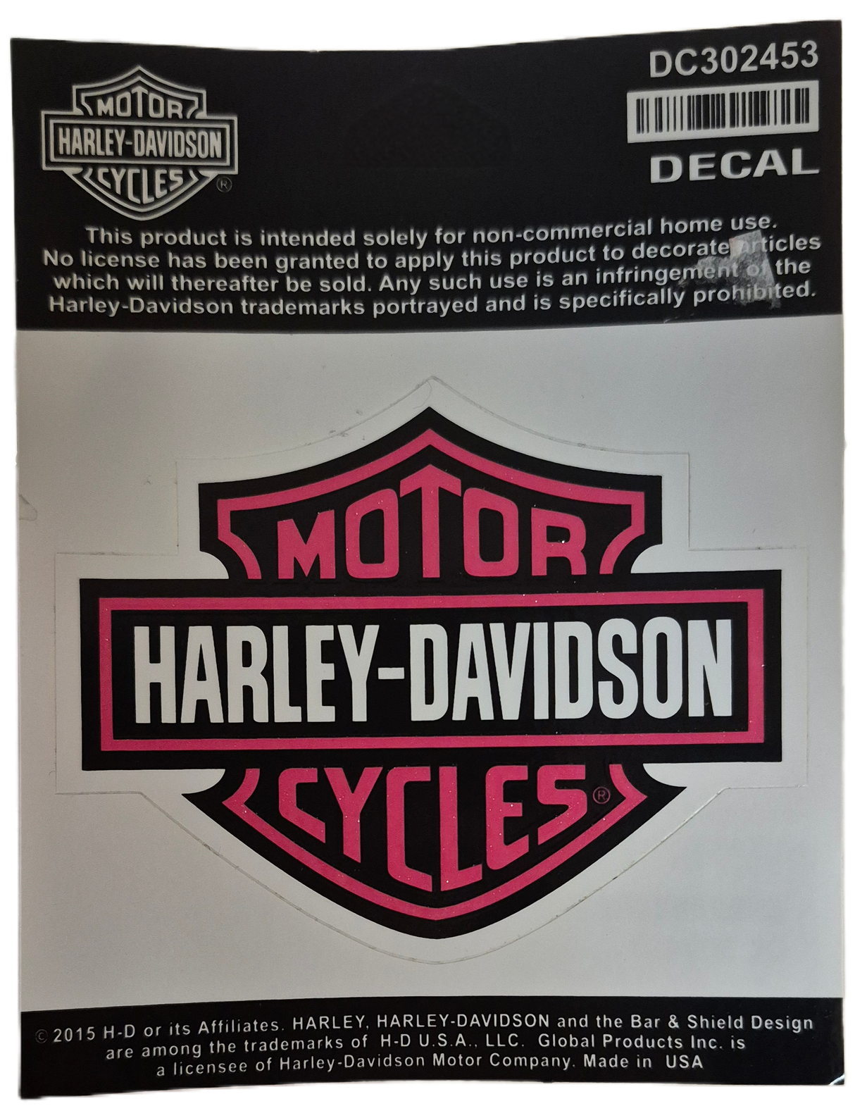 Harley-Davidson Decal, Bar & Shield, MD, Glitter Nr.14
