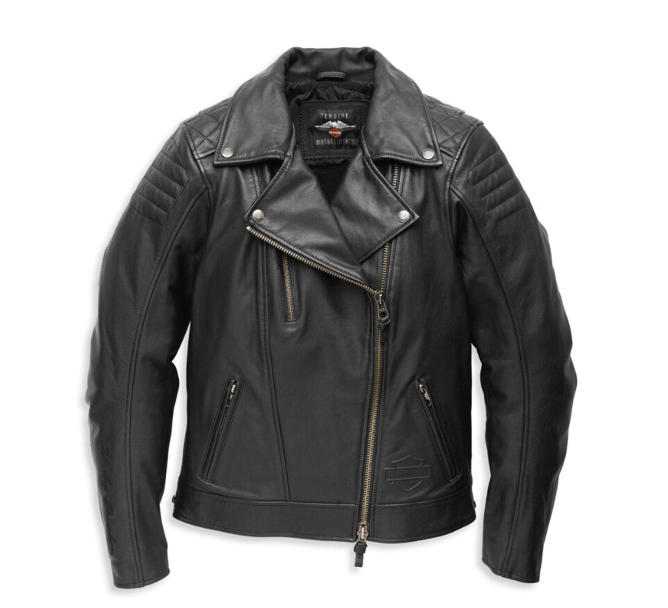 HARLEY-DAVIDSON ® "Bezel Biker Collar Leather Jacket" Women
