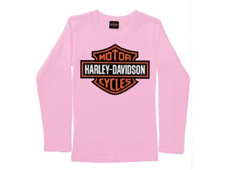 Harley-Davidson Dealer Longsleeves "B&S pink " für Mädchen