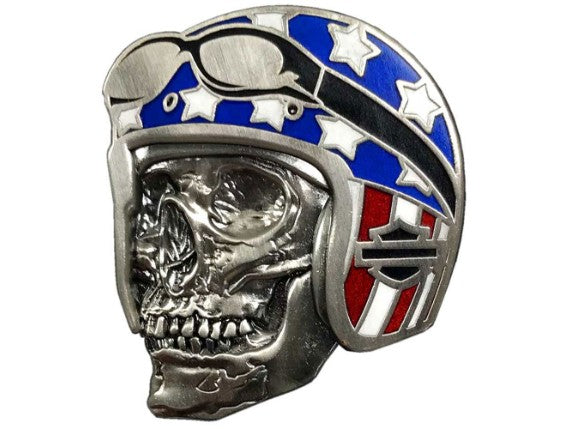 Harley-Davidson Pin Skull Flag