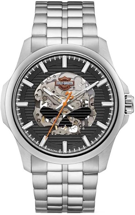Harley-Davidson Men's Willie G Skull Self-Winding Stainless Steel Watch