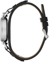 Harley-Davidson Men's B&S Rotating Case Cuff Watch, Black Leather Strap