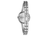 Harley-Davidson Damen Armbanduhr mit 4 Diamanten und halbem Armreif Silber