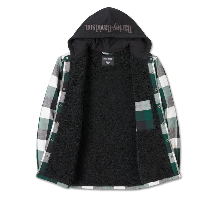 HARLEY-DAVIDSON ® Traveler Hemdjacke mit Kapuze - Plaid