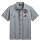 HARLEY-DAVIDSON ® Men's Bar & Shield Short Sleeve Shirt - Stormy Gray