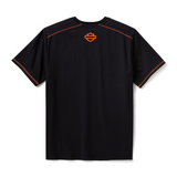 Harley-Davidson TEE-KNIT,BLACK/ORANGE HEATHER