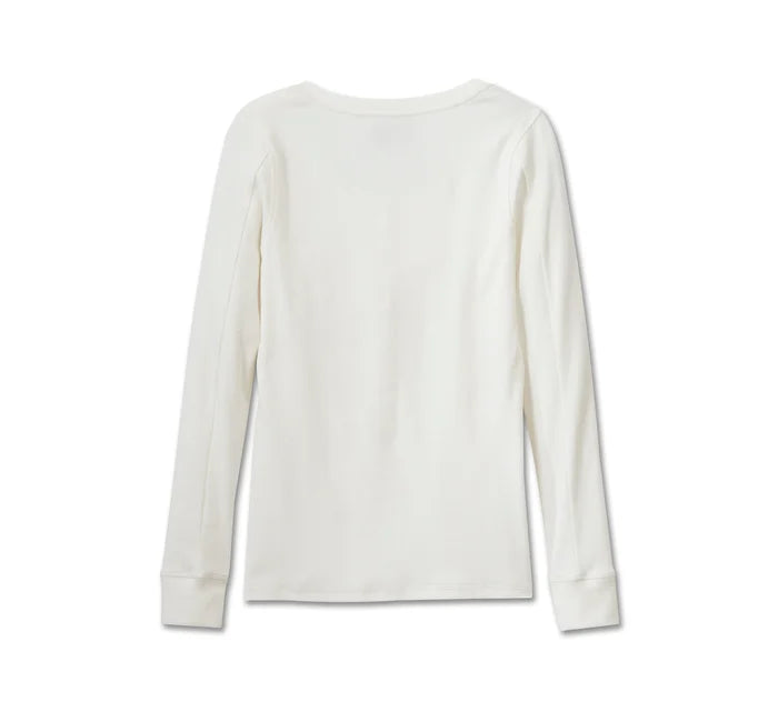HARLEY-DAVIDSON ® Timeless Long Sleeve Henley "Cloud Dancer" Women