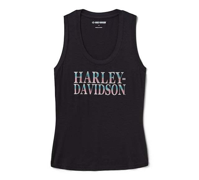 Harley-Davidson Women's Ombre Bling Tank - Harley Black