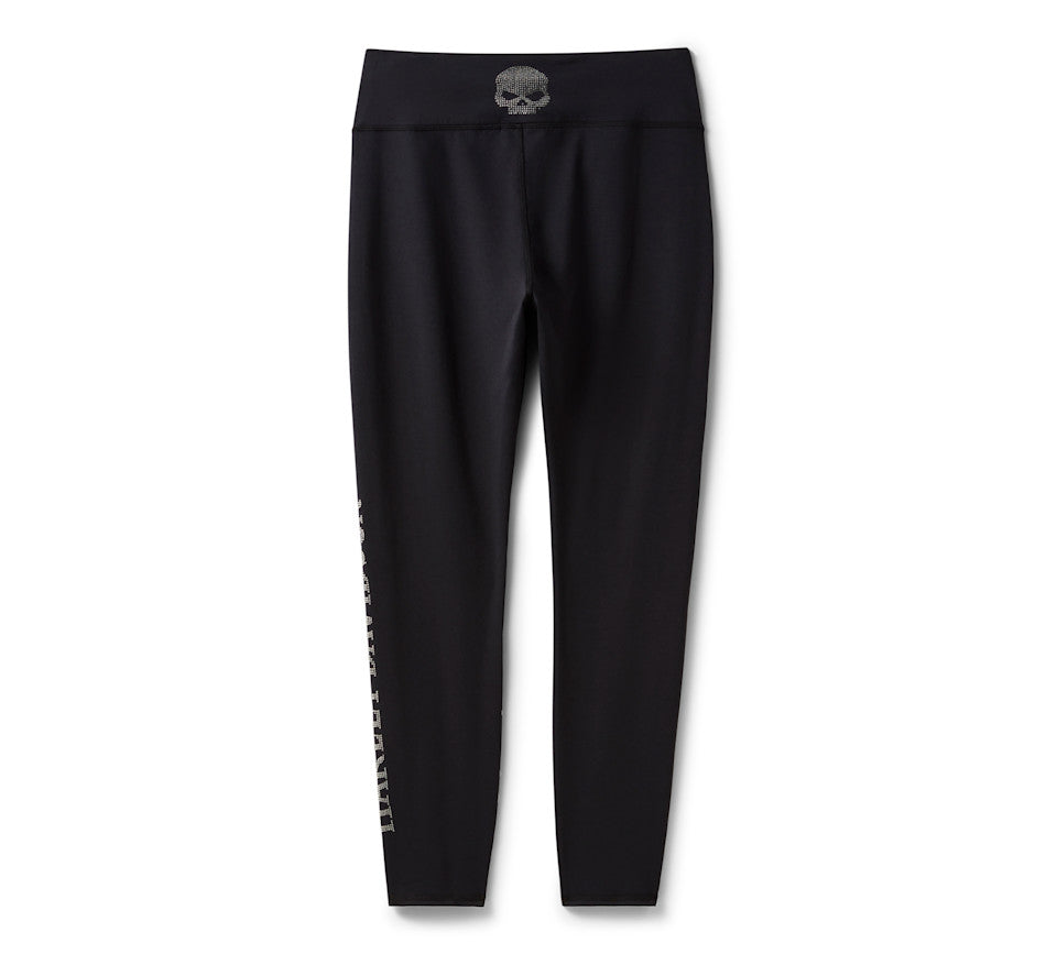 H-D Essential Willie G Skull Bling Leggings für Damen