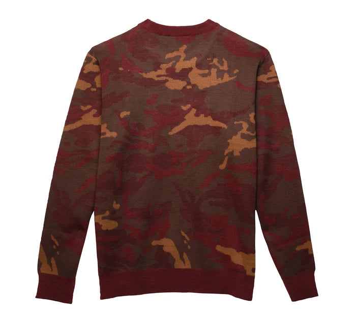 HARLEY-DAVIDSON ® "Staple Camo Sweater Burgundy" Men