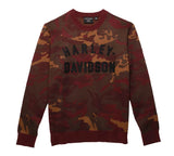 HARLEY-DAVIDSON ® "Staple Camo Sweater Burgundy" Men
