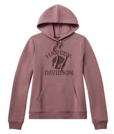 Harley-Davidson Damen Hoodie Willie G Skull Bling rosa