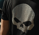 Willie G Skull Bling V-Ausschnitt - Harley Schwarz