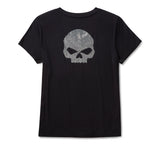 Willie G Skull Bling V-Ausschnitt - Harley Schwarz